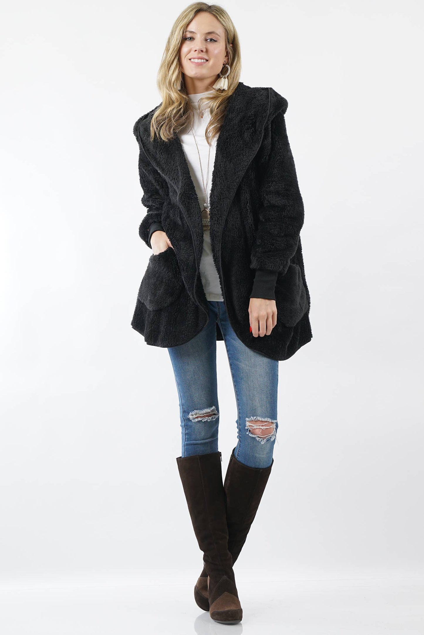 ',...Faux fur Jacket