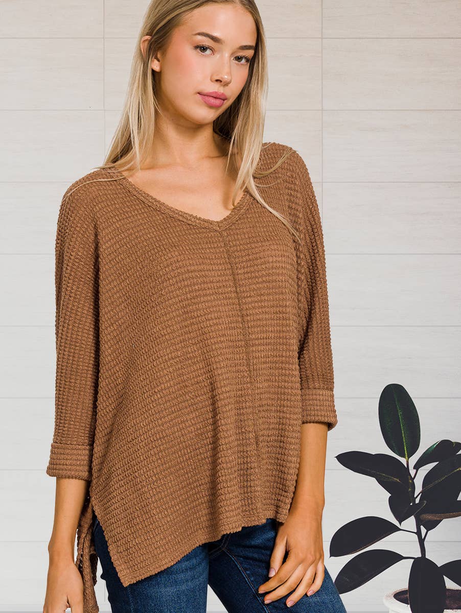 `"...._ Batwing Sleeve Jacquard Sweater