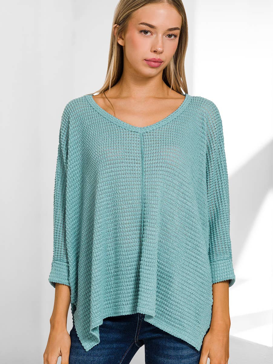`"...._ Batwing Sleeve Jacquard Sweater