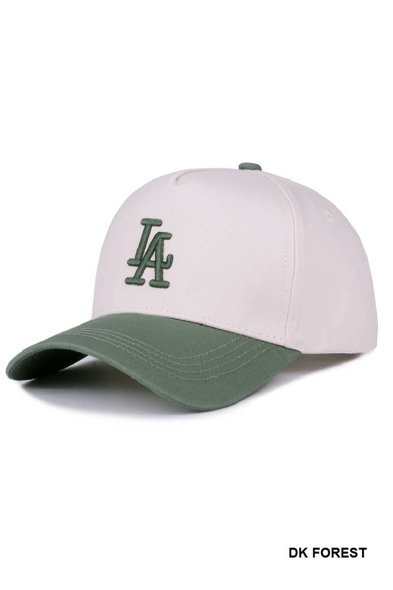 ...0624 LA City Logo Two Tone Canvas Cotton Cap SI-27993