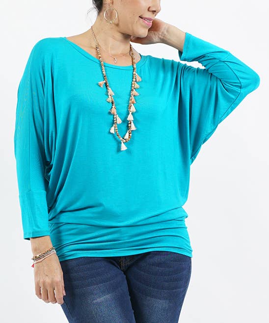 .0621 Three-Quarter Sleeve Dolman Top SI-536