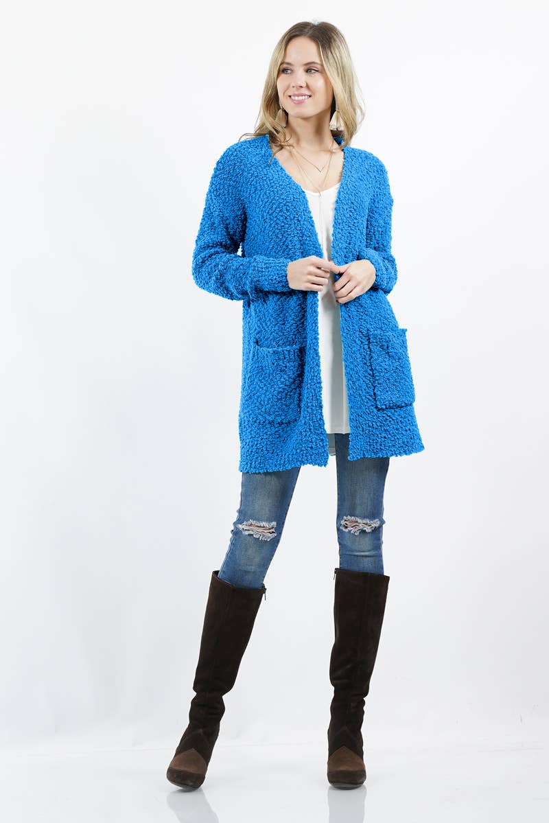 `"Popcorn Sweater Cardigan