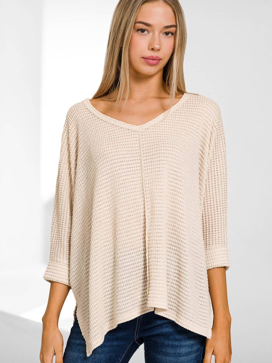 `"...._ Batwing Sleeve Jacquard Sweater