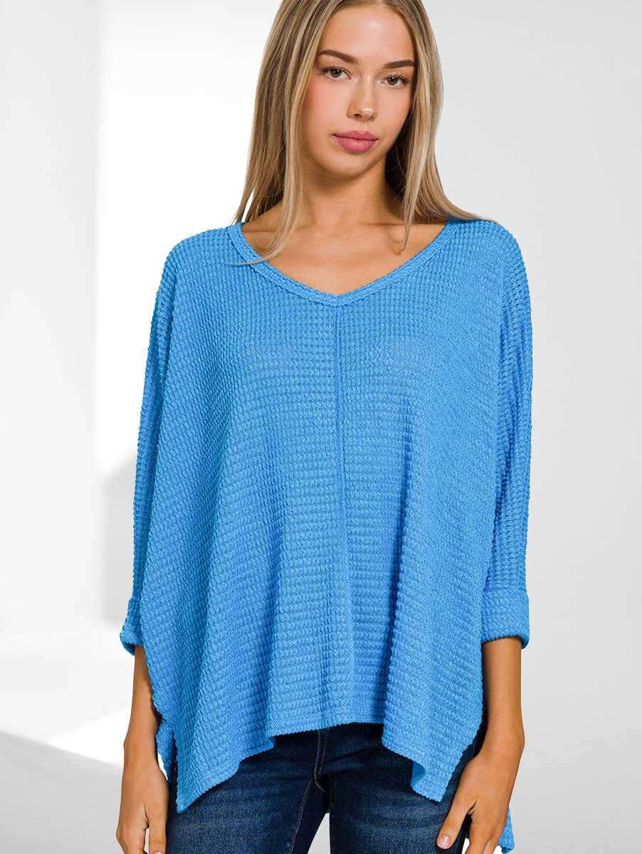 `"...._ Batwing Sleeve Jacquard Sweater