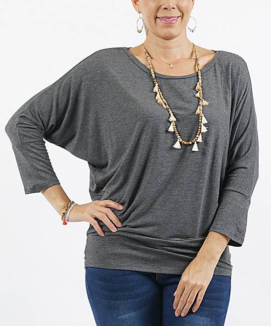 .0621 Three-Quarter Sleeve Dolman Top SI-536
