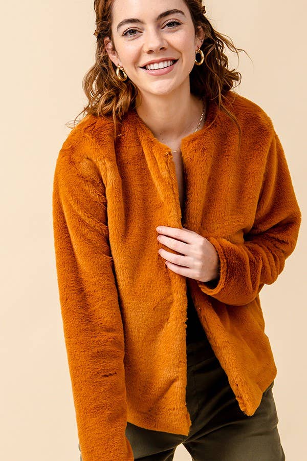 ',...Faux fur Jacket