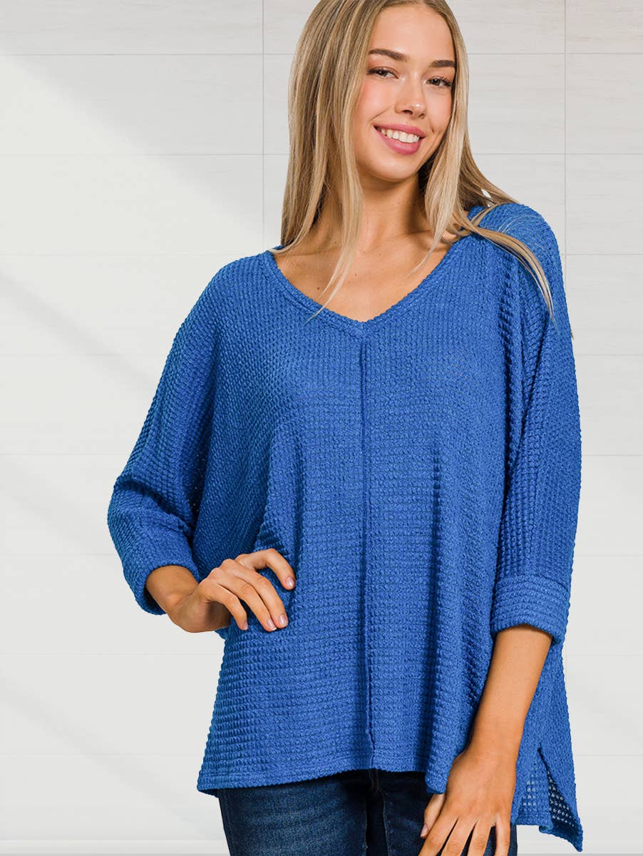 `"...._ Batwing Sleeve Jacquard Sweater