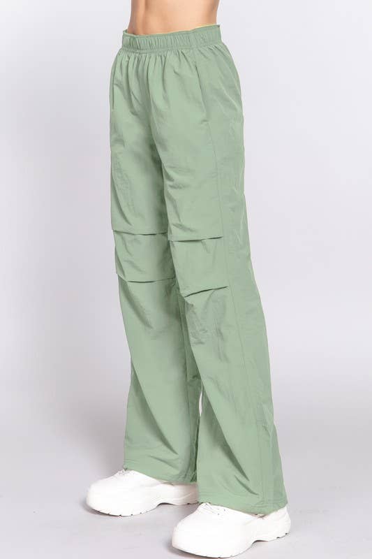 Waist Elastic Parachute Pants