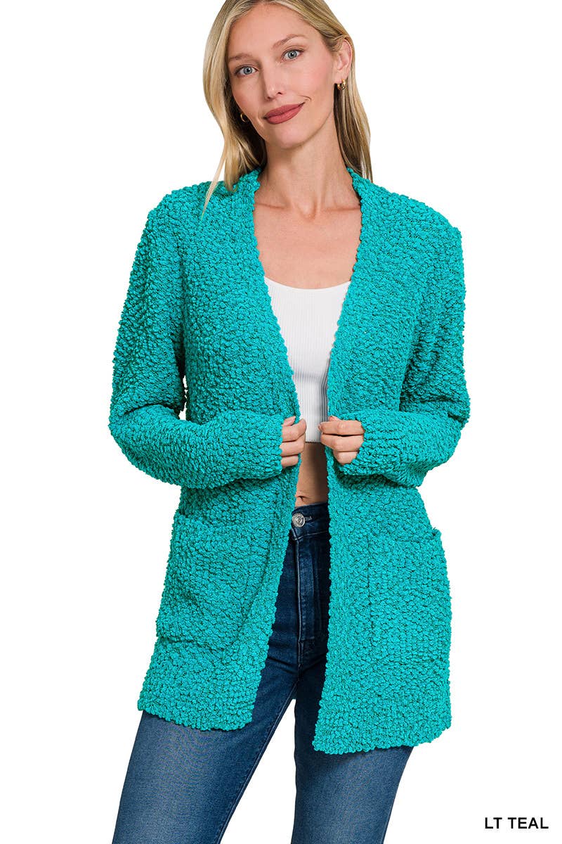 `"Popcorn Sweater Cardigan