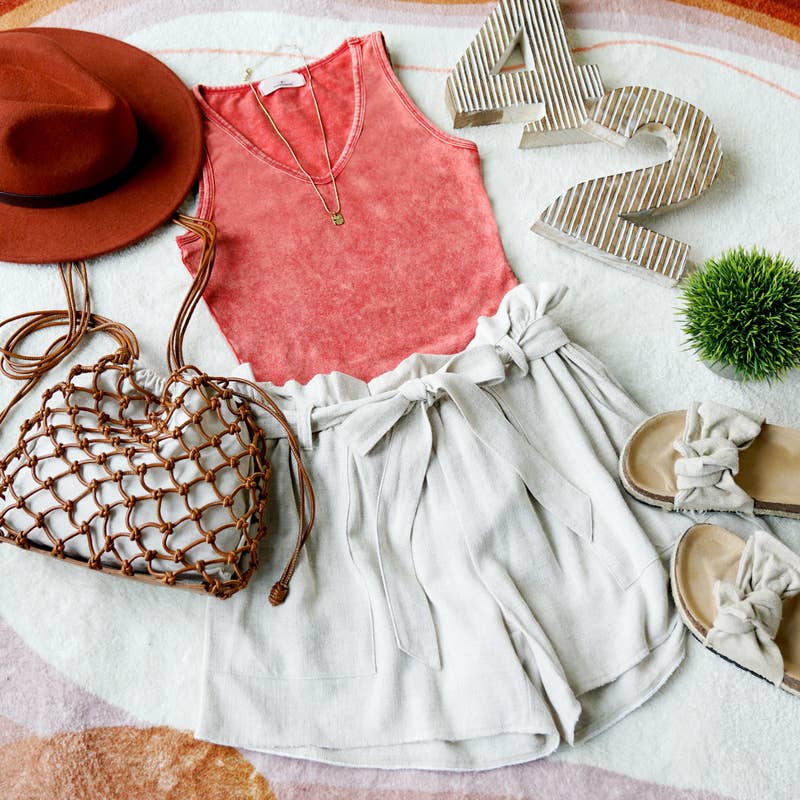 `.Cotton Mineral Wash Bodysuit w/ Snap buttons