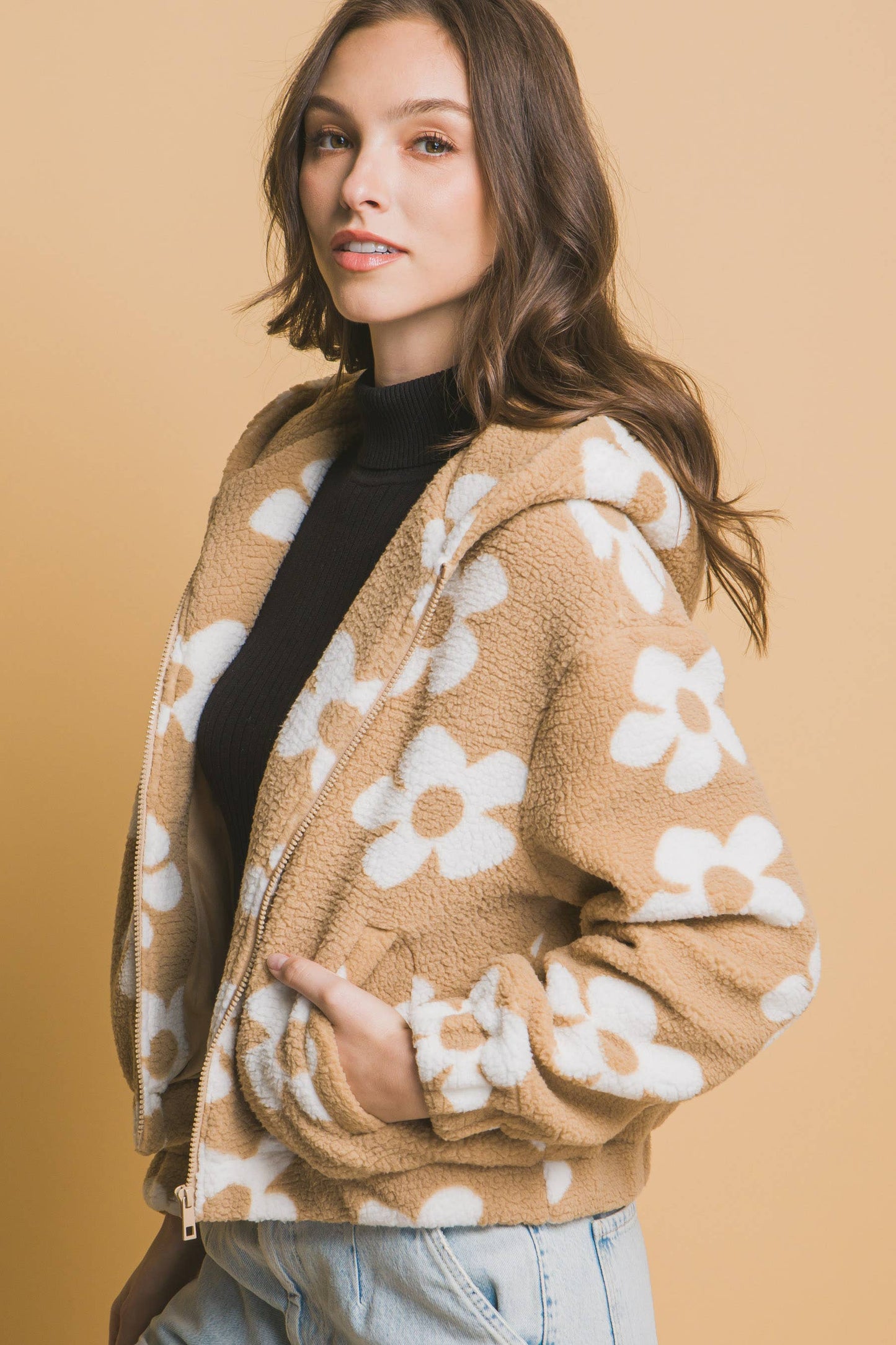 ',...Faux fur Jacket