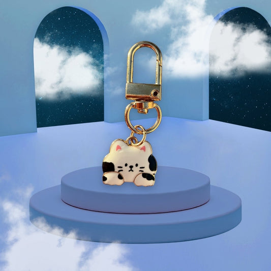 Stylish Purse Keychain Accessories Single Cat Charm