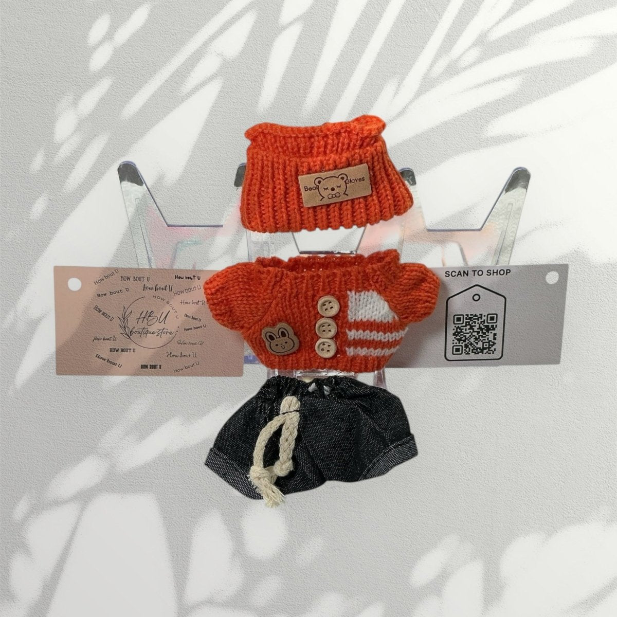 Pop Mart Labubu Clothing Collection Orange Skirt Set Labubu
