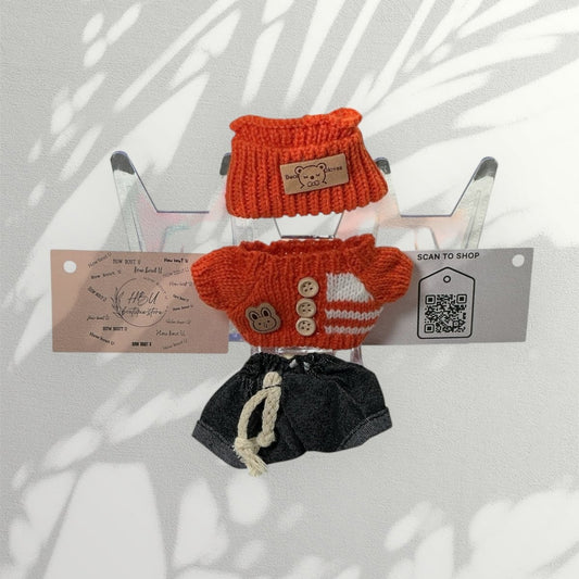Pop Mart Labubu Clothing Collection Orange Skirt Set Labubu