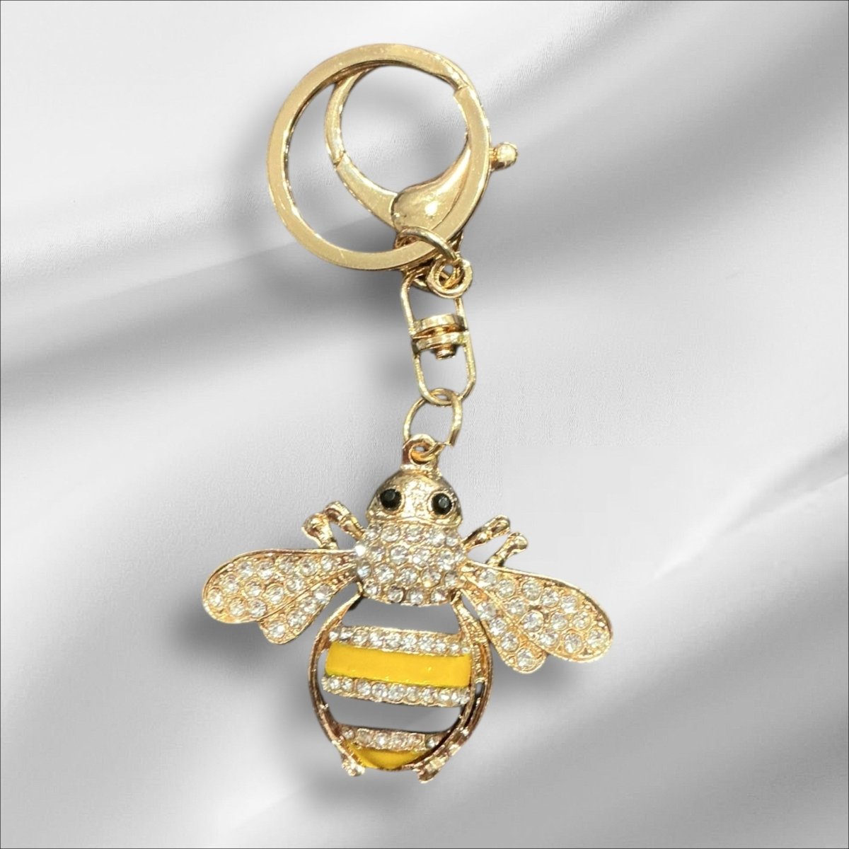 Stylish Purse Keychain Accessories Yellow and Black Bumble Bee