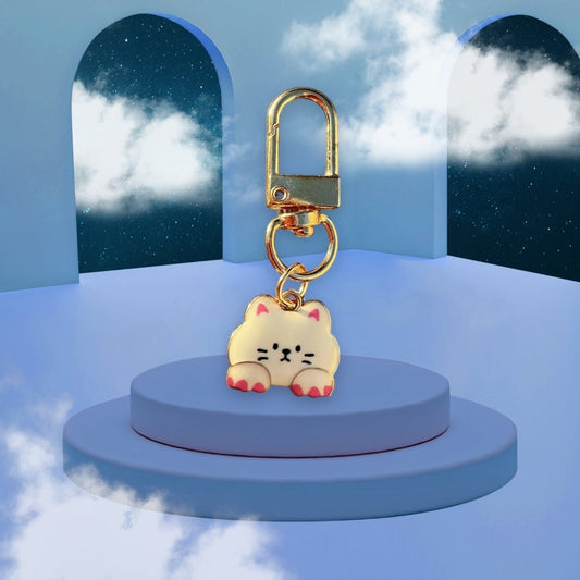 Stylish Purse Keychain Accessories Single Cat Charm