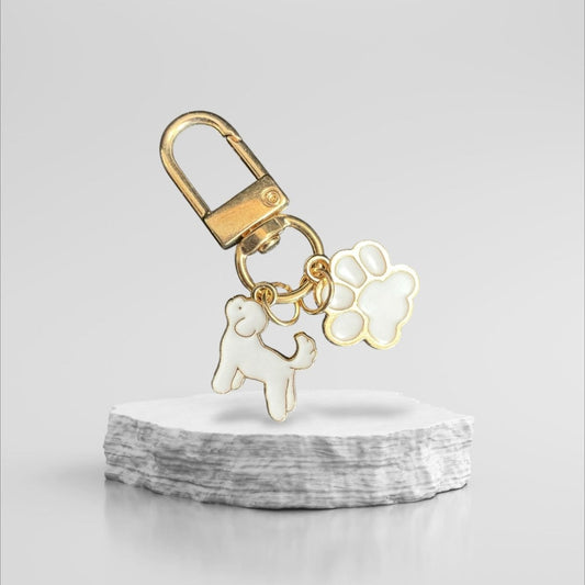 Stylish Purse Keychain Accessories Dog Charm