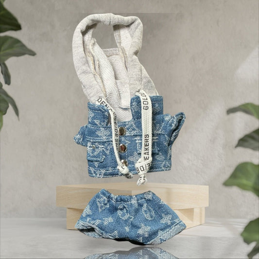 Pop Mart Labubu Clothing Collection LV Jean Set Labubu