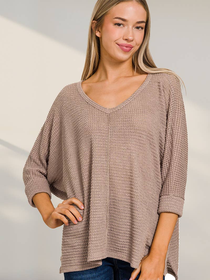 `"...._ Batwing Sleeve Jacquard Sweater