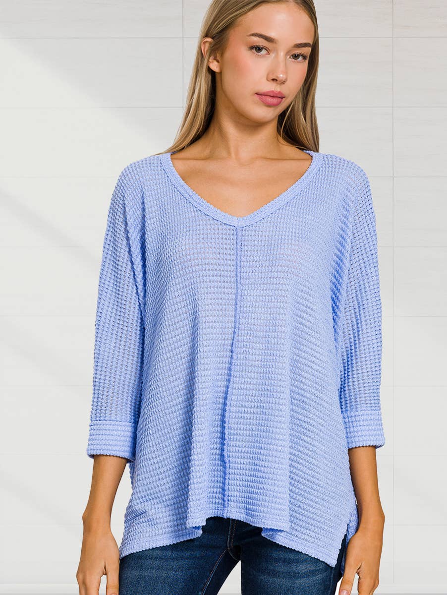 `"...._ Batwing Sleeve Jacquard Sweater