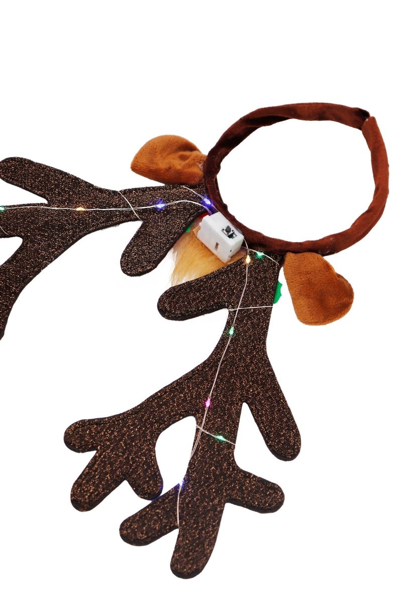 Oversized Rudolph Antler Led Light-up Hairband