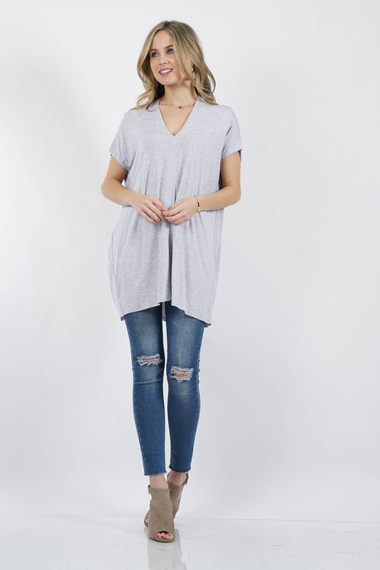 `",...._ Double Vneck loose fit tunic