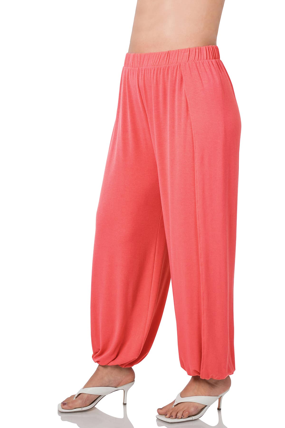 ",..Plus Split Side Pants