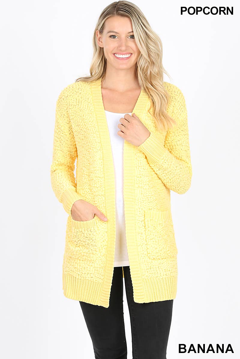 `"Popcorn Sweater Cardigan