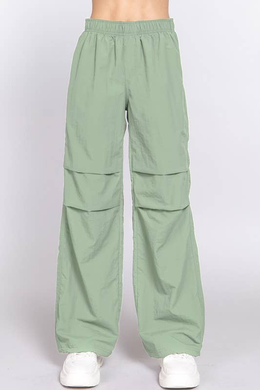 Waist Elastic Parachute Pants