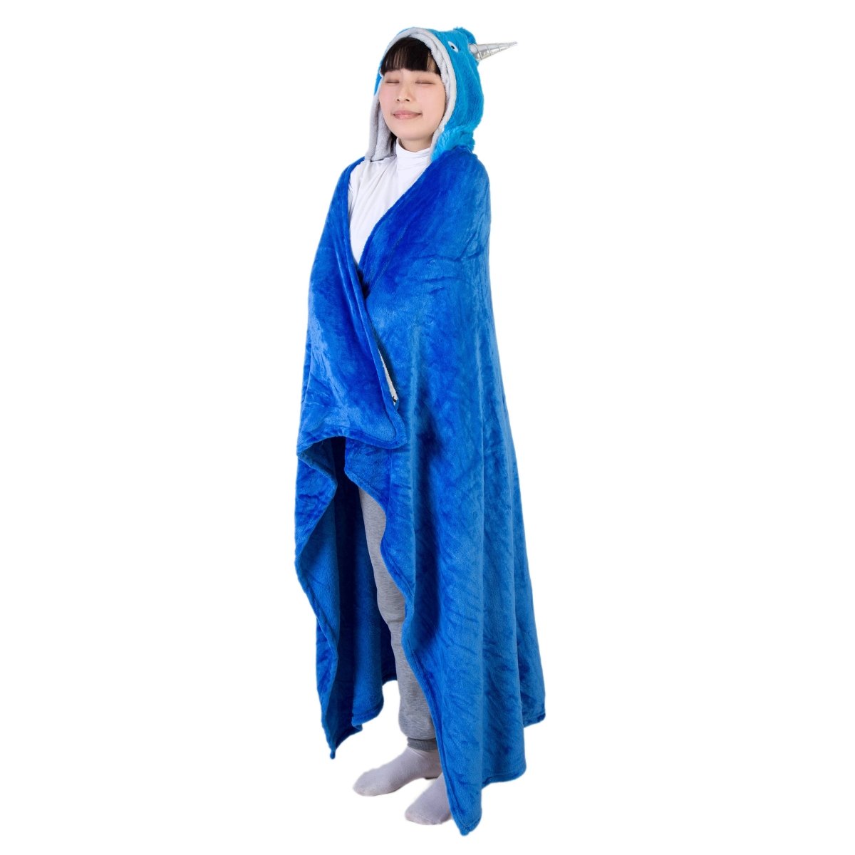 Plush Hooded Animal Blanket with Pockets