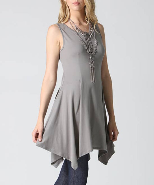 ,._ SI-2089 Flare Sleeveless Tunic