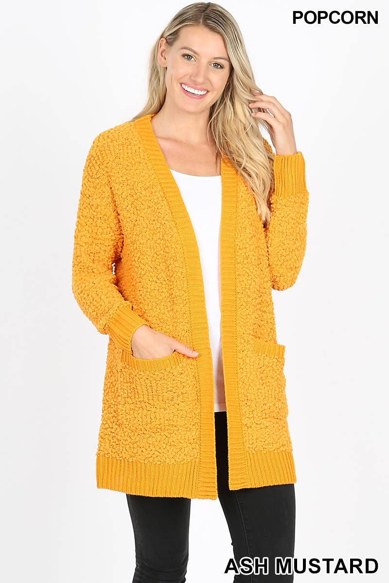 `"Popcorn Sweater Cardigan
