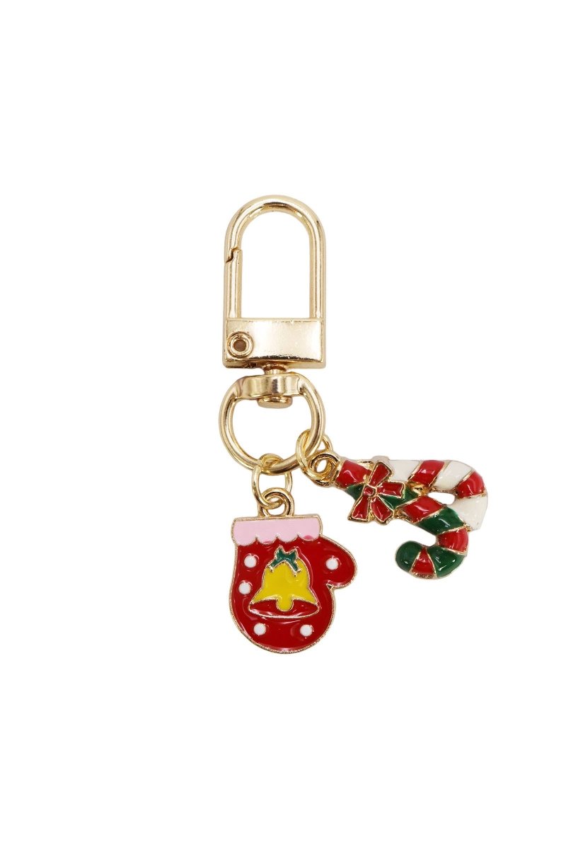 Christmas Enamel Dangle Charm Key Ring Chain