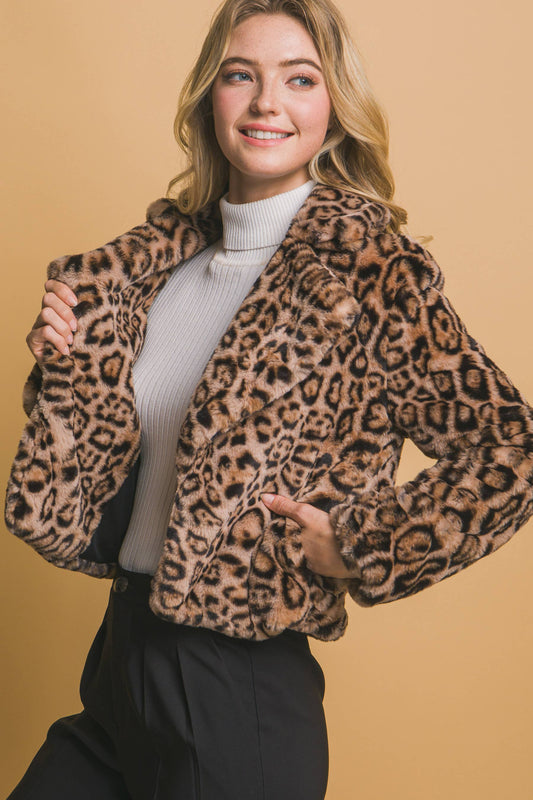 ',...Faux fur Jacket