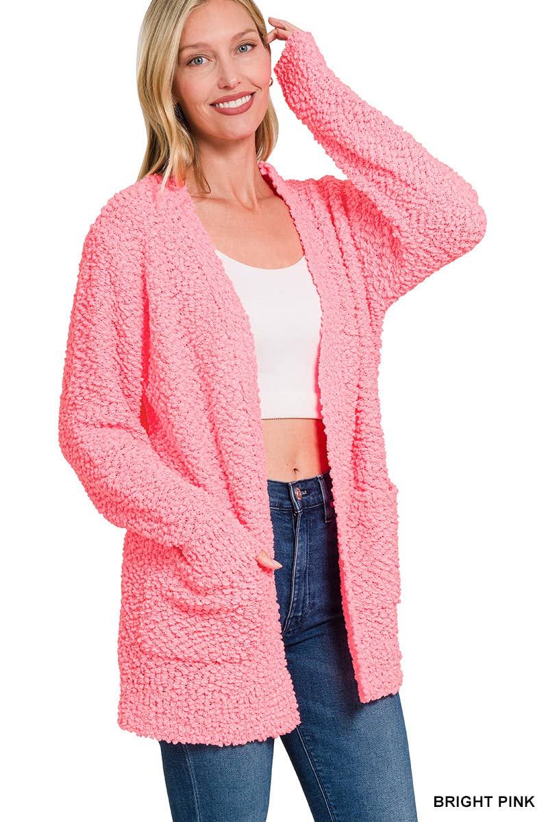 `"Popcorn Sweater Cardigan
