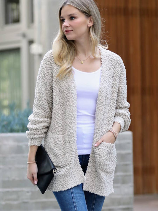 `"Popcorn Sweater Cardigan
