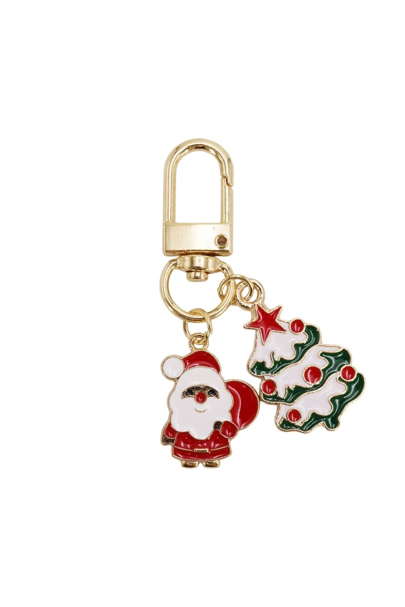 Christmas Enamel Dangle Charm Key Ring Chain