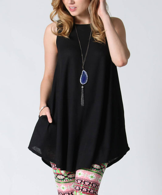 ..0620  Crepe Pocket Swing Tunic SI-1720