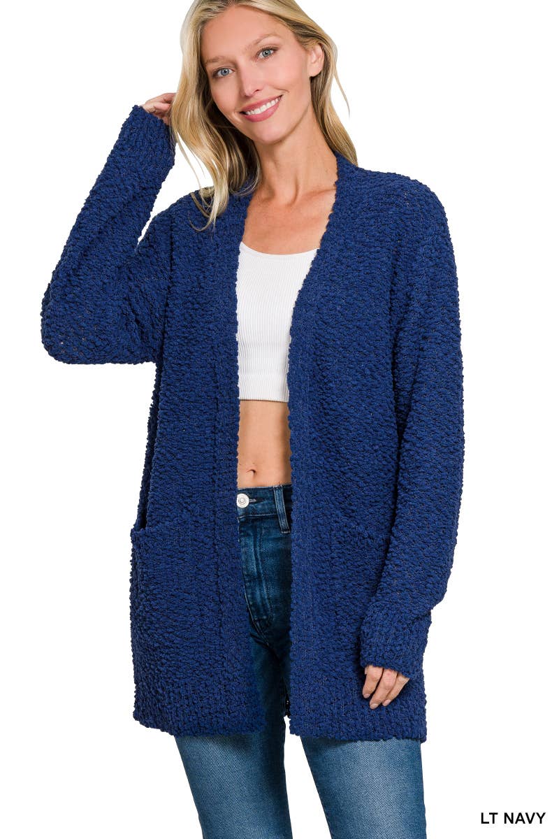 `"Popcorn Sweater Cardigan