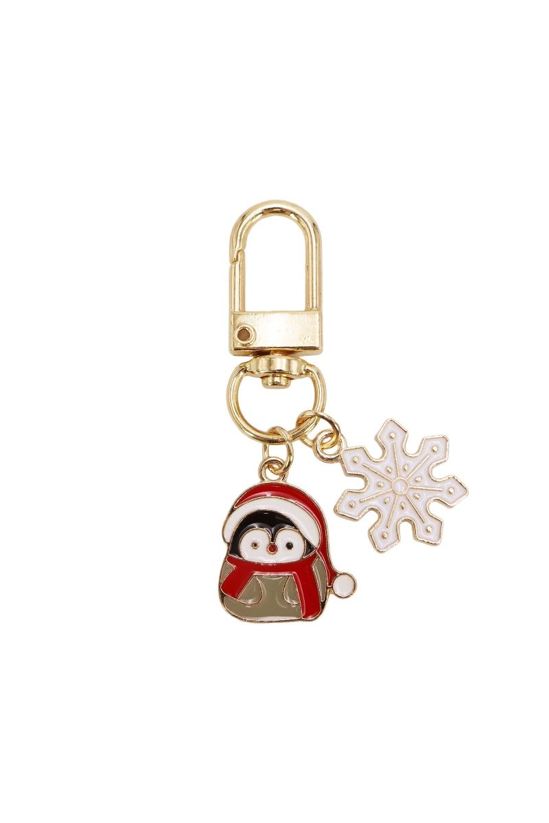 Christmas Enamel Dangle Charm Key Ring Chain