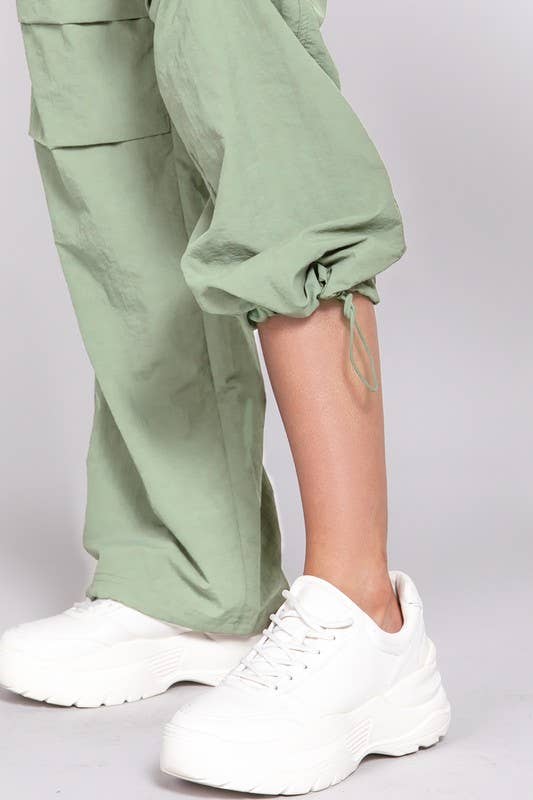 Waist Elastic Parachute Pants