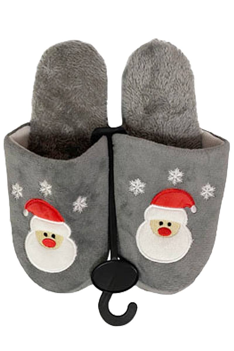 Christmas Fuzzy Fleece Foam Lounge Slippers