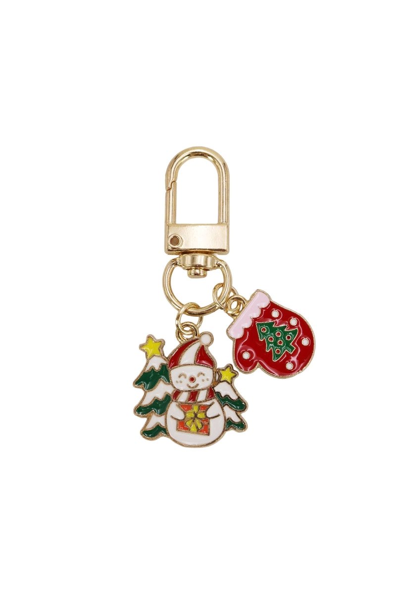 Christmas Enamel Dangle Charm Key Ring Chain