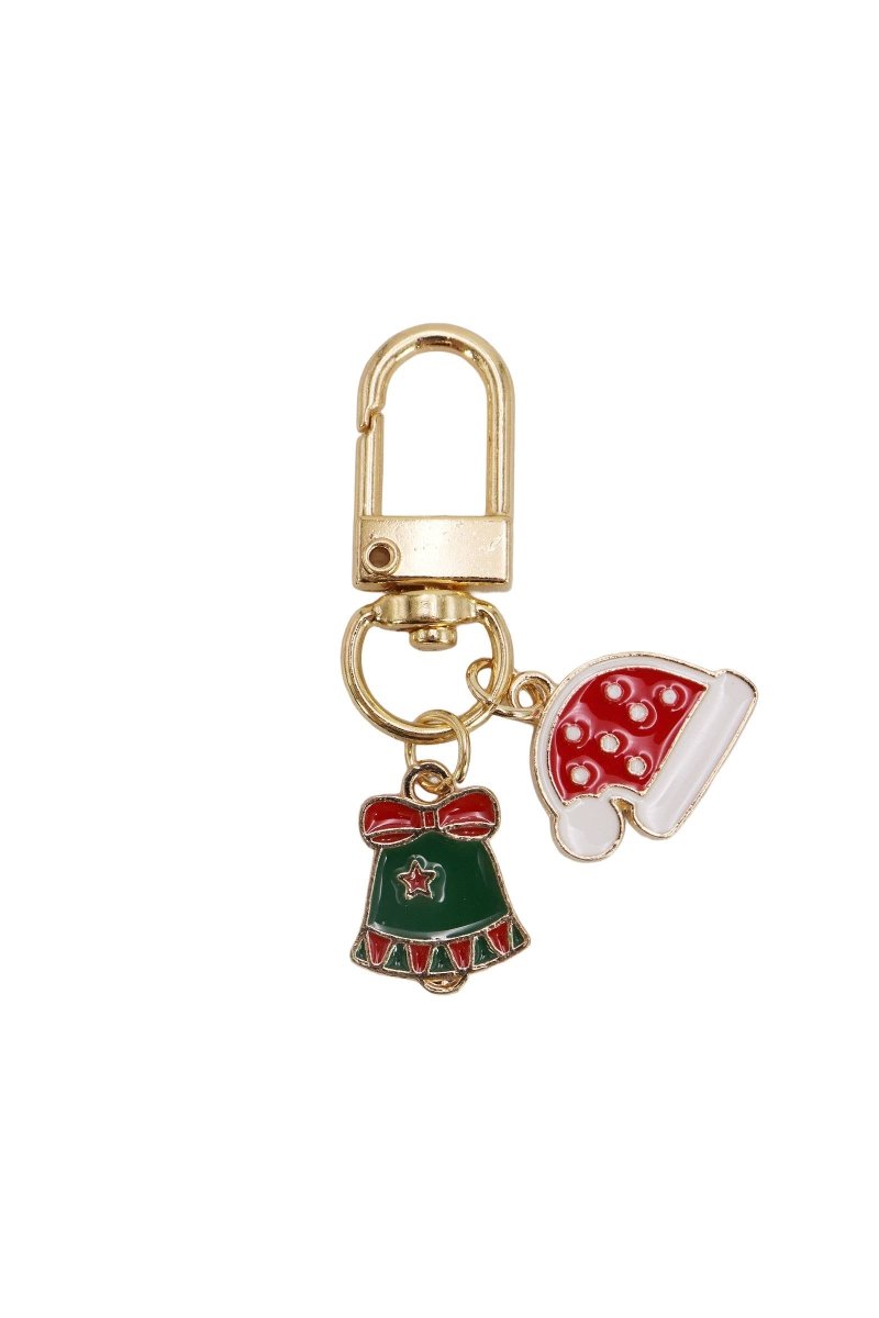 Christmas Enamel Dangle Charm Key Ring Chain