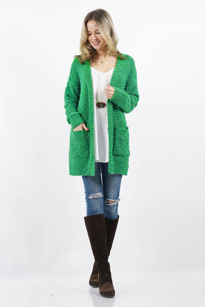 `"Popcorn Sweater Cardigan