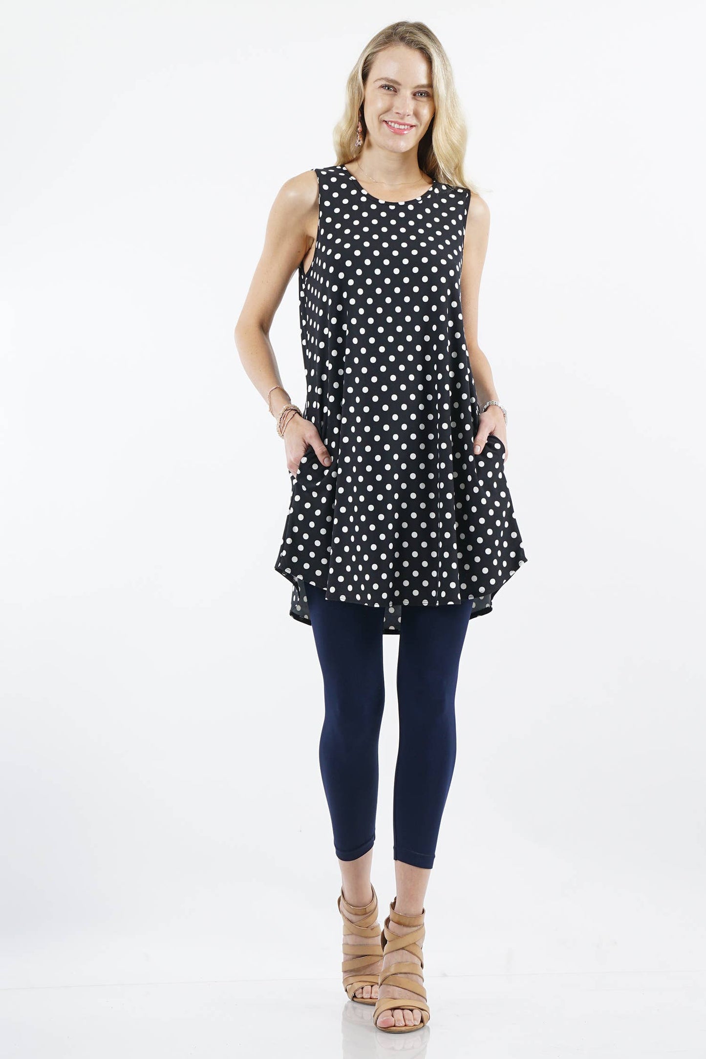 `Side-Pocket Tunics Solid/Print