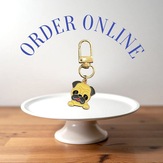 Stylish Purse Keychain Accessories Single Dog Charm