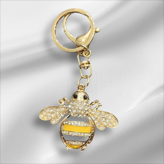 Stylish Purse Keychain Accessories Yellow and Black Bumble Bee