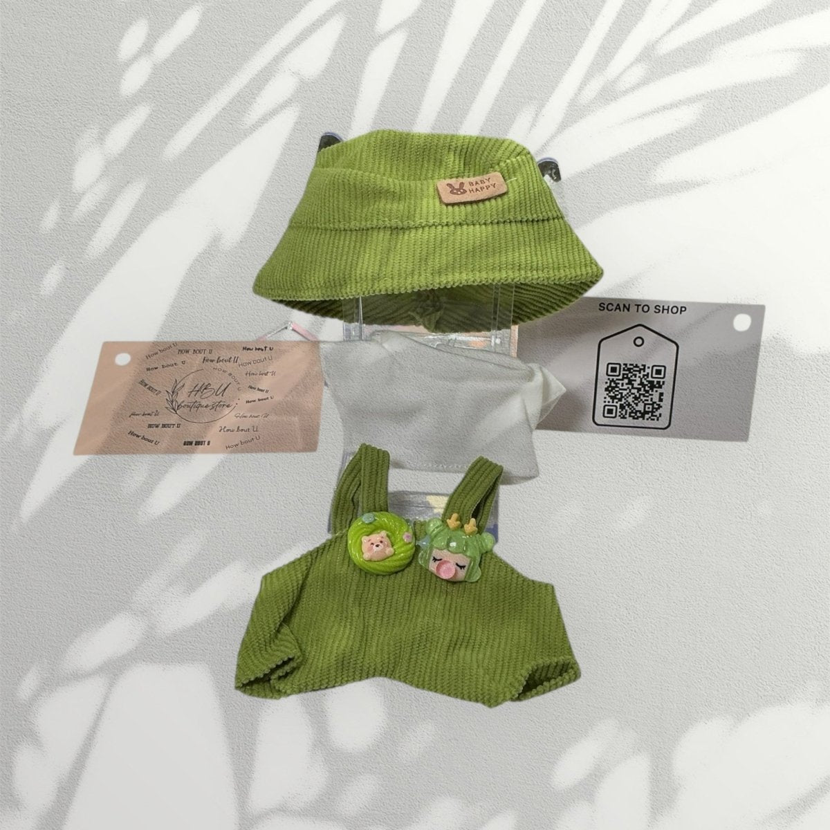 Pop Mart Labubu Clothing Collection Green Overalls Big Into Energy