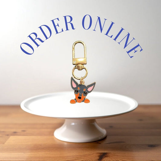 Stylish Purse Keychain Accessories Single Dog Charm